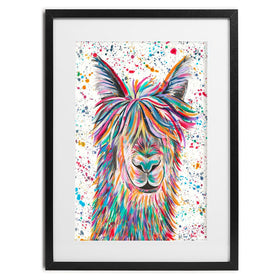Llama Hamilton Framed Art Print wall art product Emma LC Art