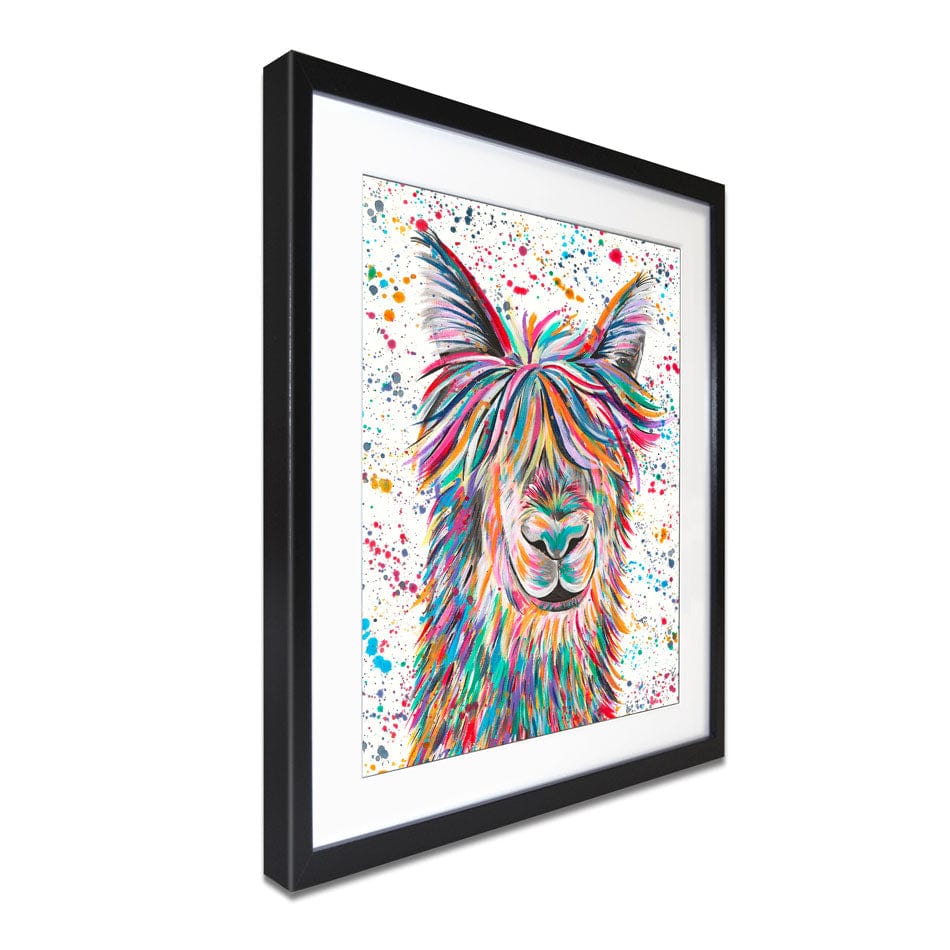 Llama Hamilton Framed Art Print wall art product Emma LC Art