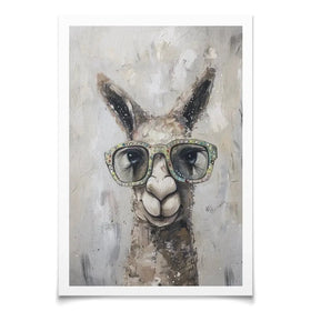 Llama With Glasses Art Print Llama With Glasses Art Print wall art product Svetlana Aleynikova