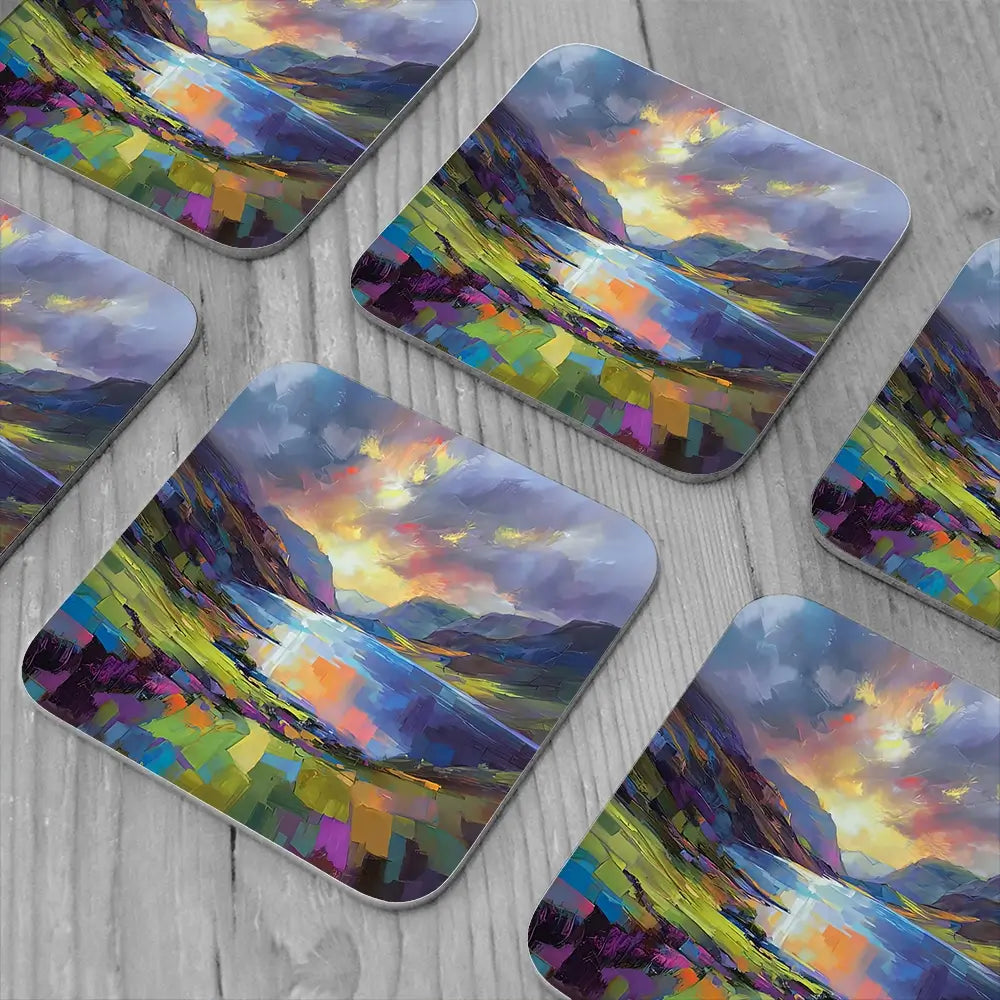 Loch Maree Coaster Set Loch Maree Coaster Set wall art product David Alexander Elder