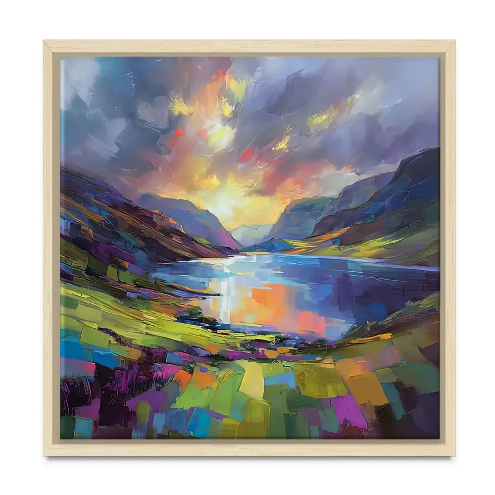 Loch Maree Square Canvas Print Loch Maree Square Canvas Print wall art product David Alexander Elder