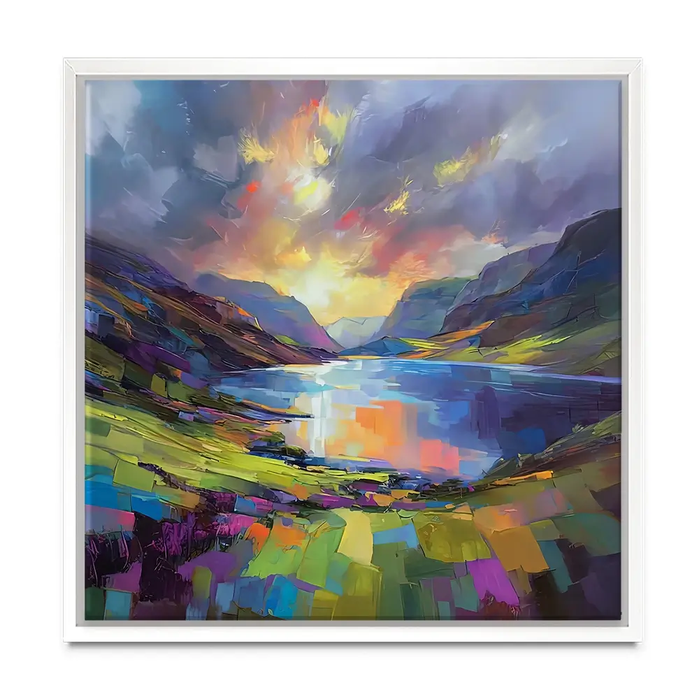 Loch Maree Square Canvas Print Loch Maree Square Canvas Print wall art product David Alexander Elder