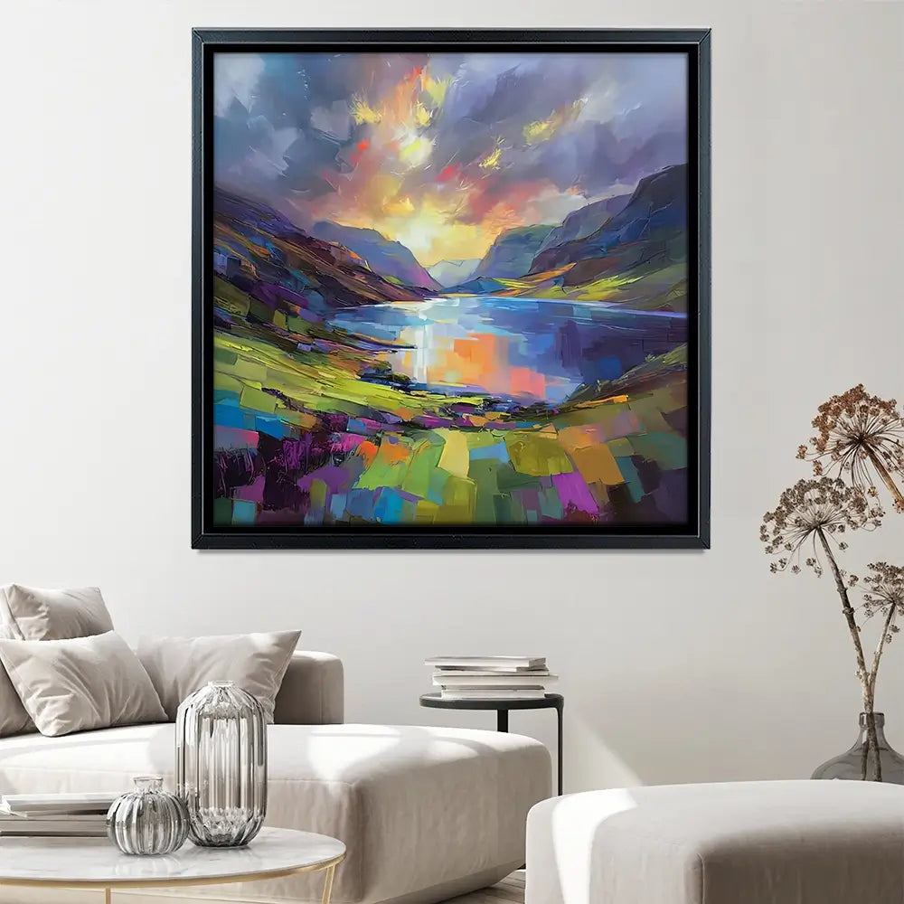 Loch Maree Square Canvas Print Loch Maree Square Canvas Print wall art product David Alexander Elder