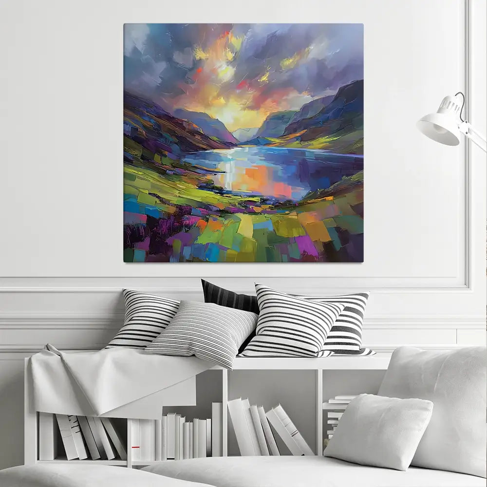 Loch Maree Square Canvas Print Loch Maree Square Canvas Print wall art product David Alexander Elder