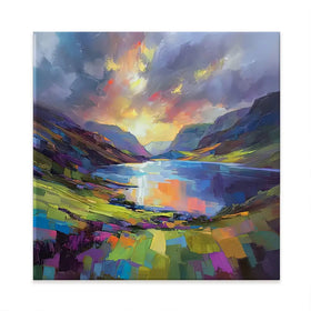 Loch Maree Square Canvas Print Loch Maree Square Canvas Print wall art product David Alexander Elder