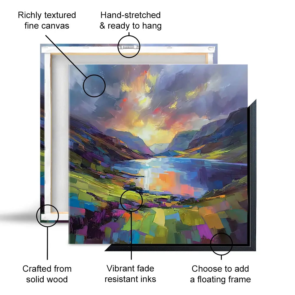 Loch Maree Square Canvas Print Loch Maree Square Canvas Print wall art product David Alexander Elder