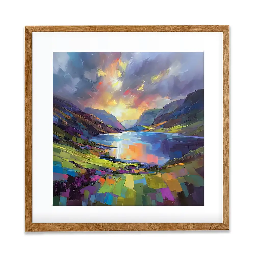 Loch Maree Square Framed Art Print Loch Maree Square Framed Art Print wall art product David Alexander Elder