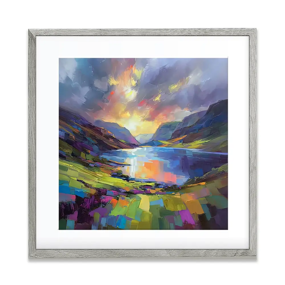 Loch Maree Square Framed Art Print Loch Maree Square Framed Art Print wall art product David Alexander Elder