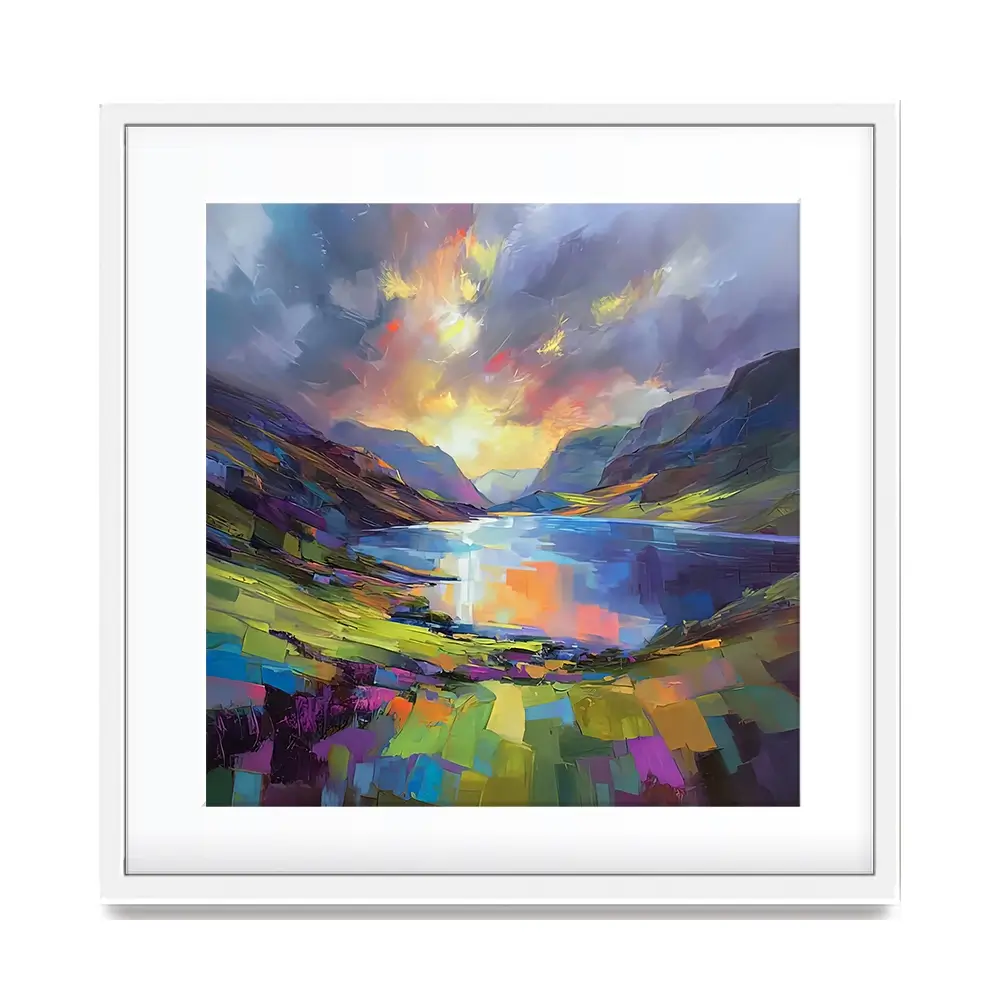Loch Maree Square Framed Art Print Loch Maree Square Framed Art Print wall art product David Alexander Elder