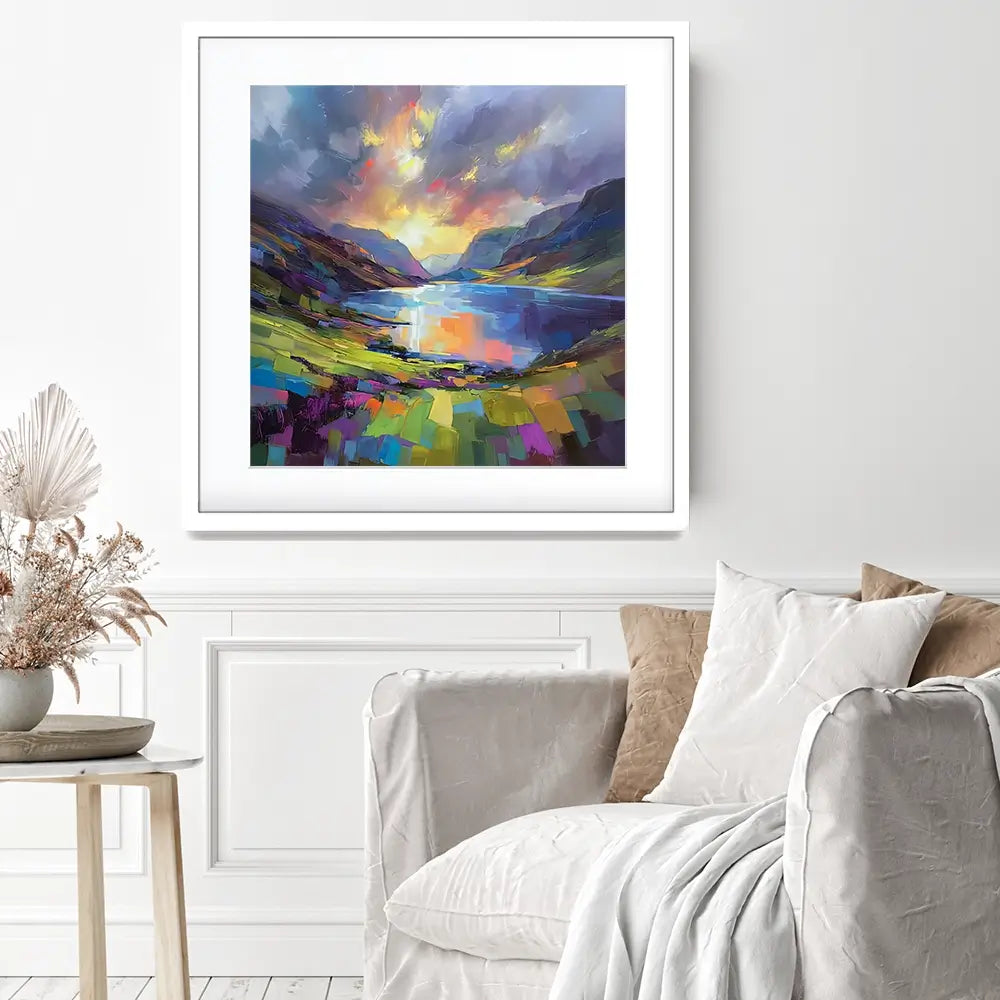 Loch Maree Square Framed Art Print Loch Maree Square Framed Art Print wall art product David Alexander Elder
