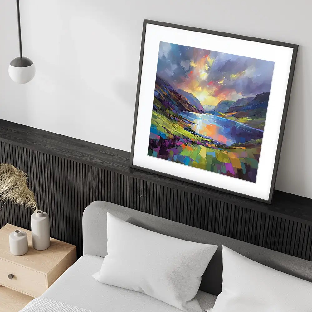 Loch Maree Square Framed Art Print Loch Maree Square Framed Art Print wall art product David Alexander Elder