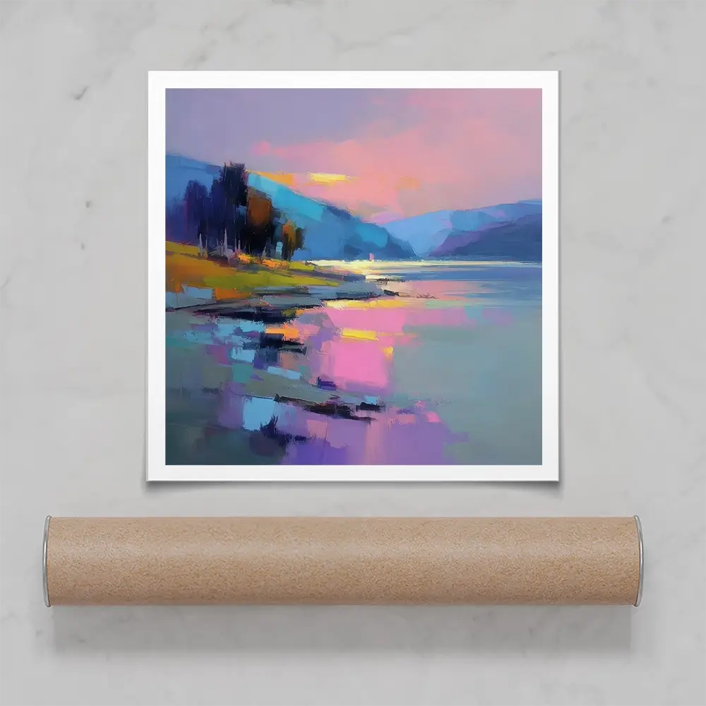 Loch Talla Dusk Square Art Print Loch Talla Dusk Square Art Print wall art product David Alexander Elder