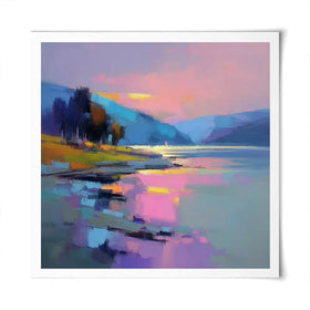 Loch Talla Dusk Square Art Print Loch Talla Dusk Square Art Print wall art product David Alexander Elder