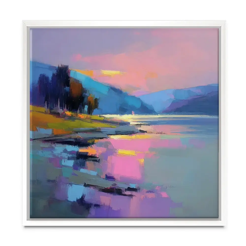 Loch Talla Dusk Square Canvas Print Loch Talla Dusk Square Canvas Print wall art product David Alexander Elder