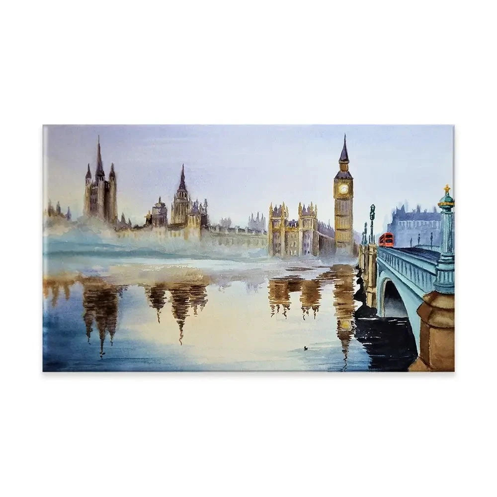 London In Watercolour Canvas Print London In Watercolour Canvas Print wall art product Art_KVA / Shutterstock