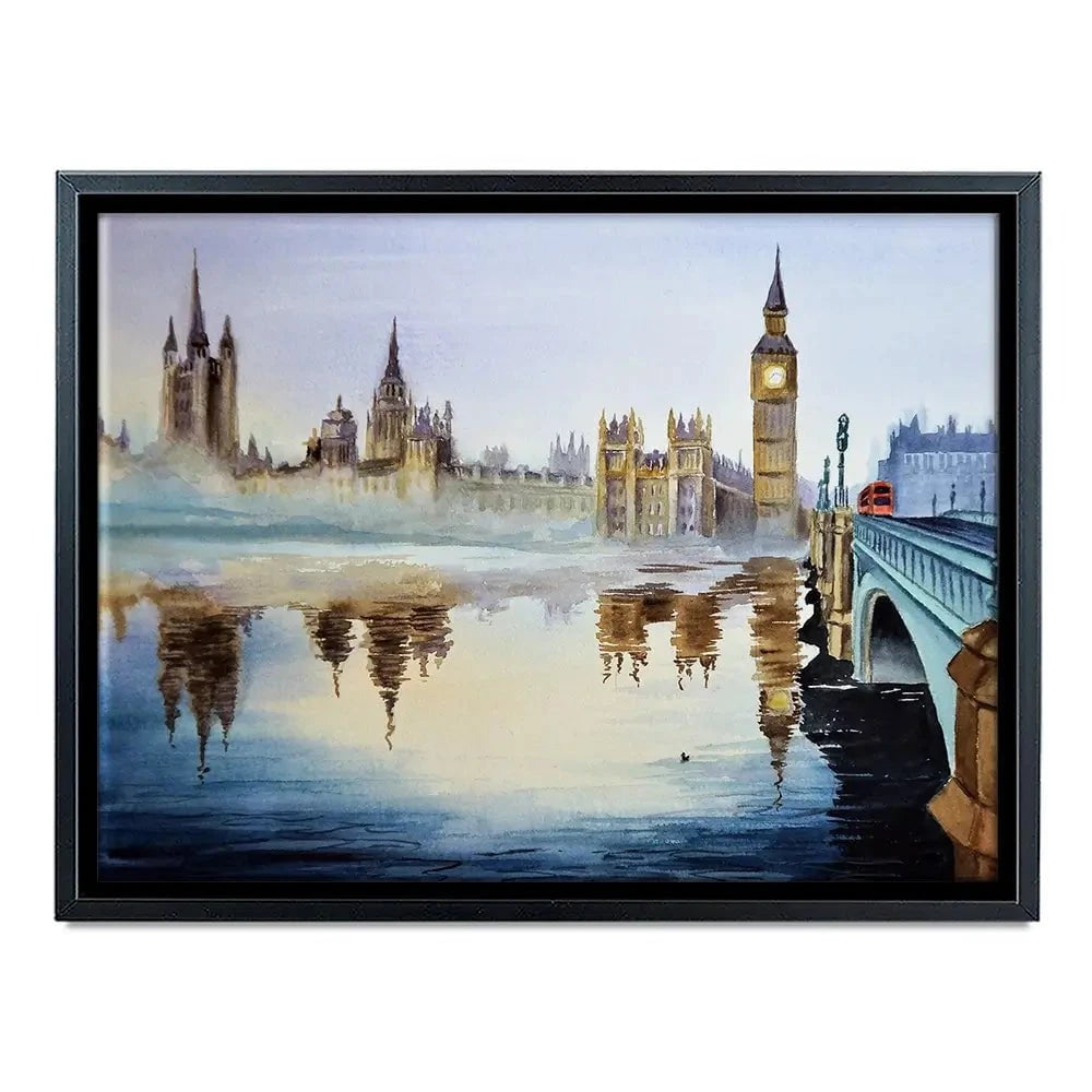 London In Watercolour Canvas Print London In Watercolour Canvas Print wall art product Art_KVA / Shutterstock
