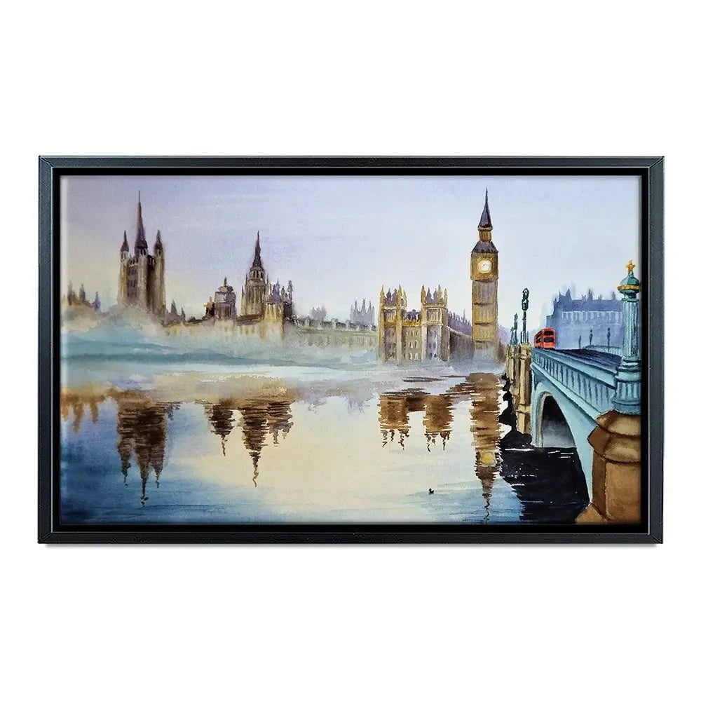 London In Watercolour Canvas Print London In Watercolour Canvas Print wall art product Art_KVA / Shutterstock