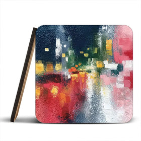 London Rain Through Glass Coaster Set London Rain Through Glass Coaster Set wall art product Chromatic Storm Studio