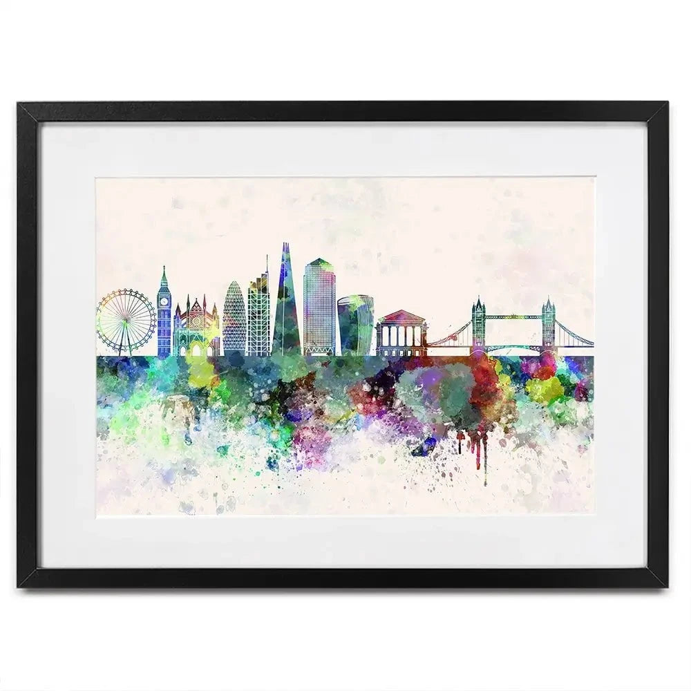 London Skyline Framed Art Print London Skyline Framed Art Print wall art product Cristina Romero Palma / Shutterstock