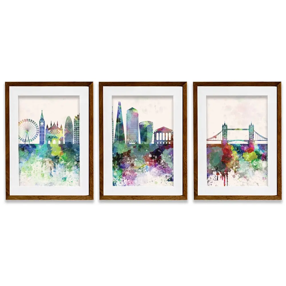 London Skyline Framed Art Print Trio London Skyline Framed Art Print Trio wall art product Cristina Romero Palma / Shutterstock