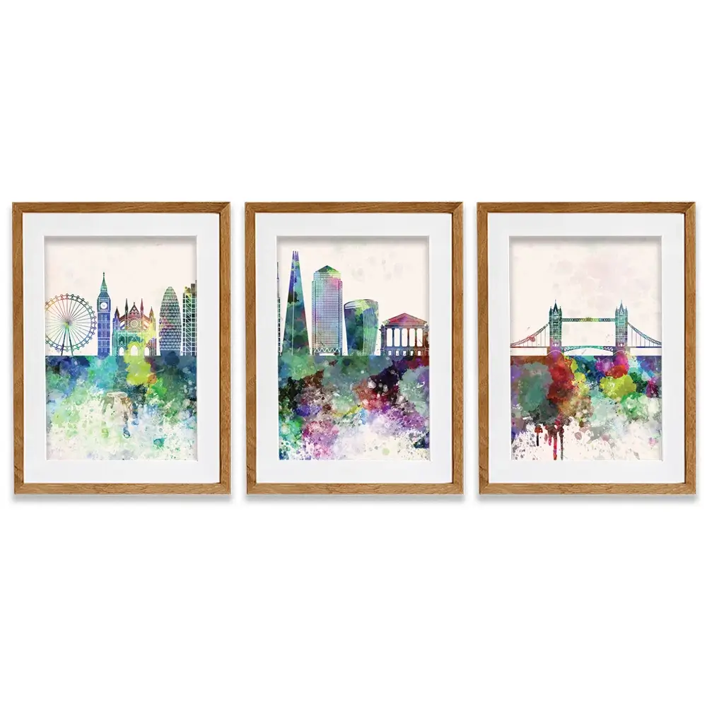 London Skyline Framed Art Print Trio London Skyline Framed Art Print Trio wall art product Cristina Romero Palma / Shutterstock