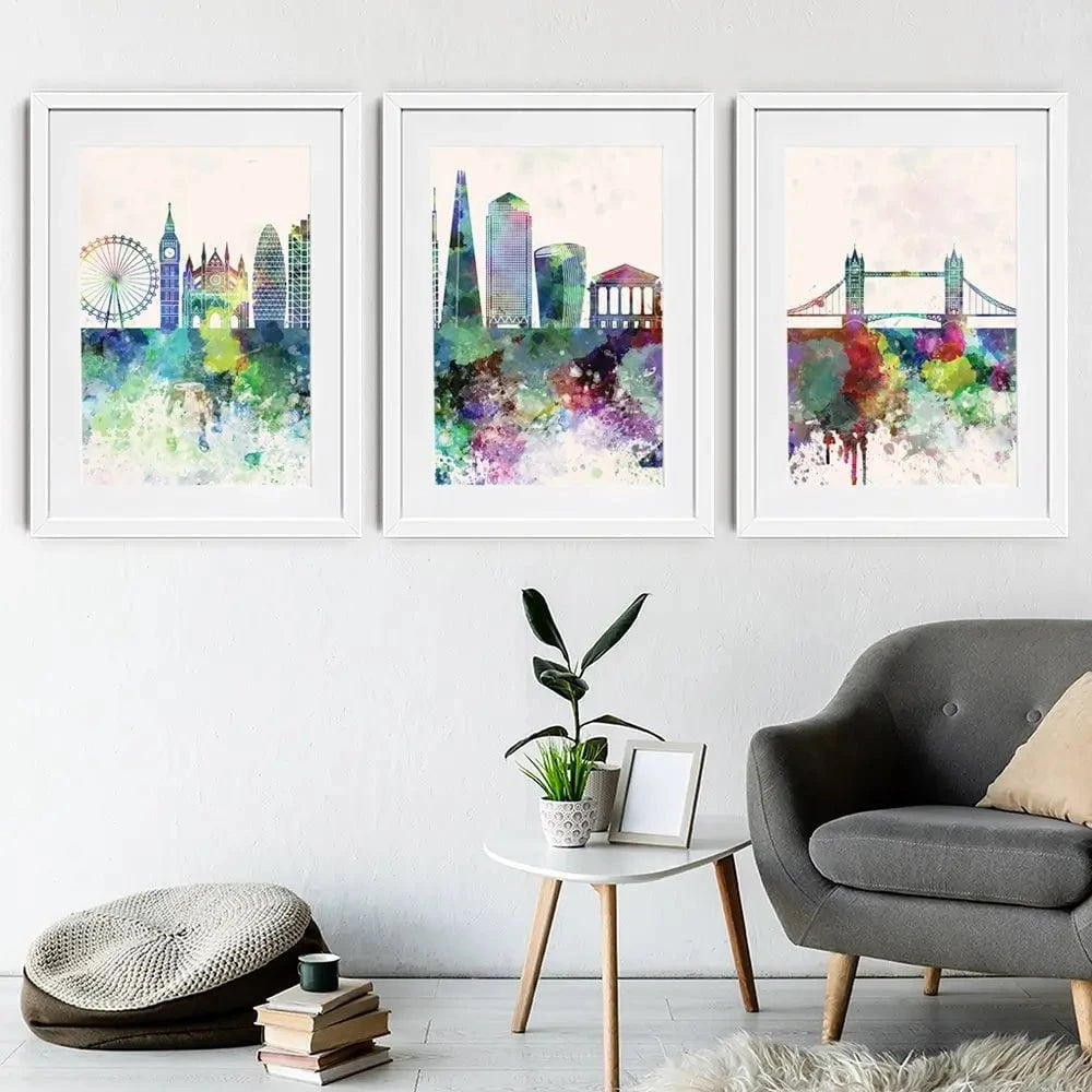 London Skyline Framed Art Print Trio London Skyline Framed Art Print Trio wall art product Cristina Romero Palma / Shutterstock
