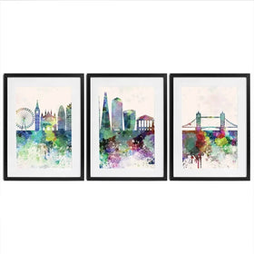 London Skyline Framed Art Print Trio London Skyline Framed Art Print Trio wall art product Cristina Romero Palma / Shutterstock