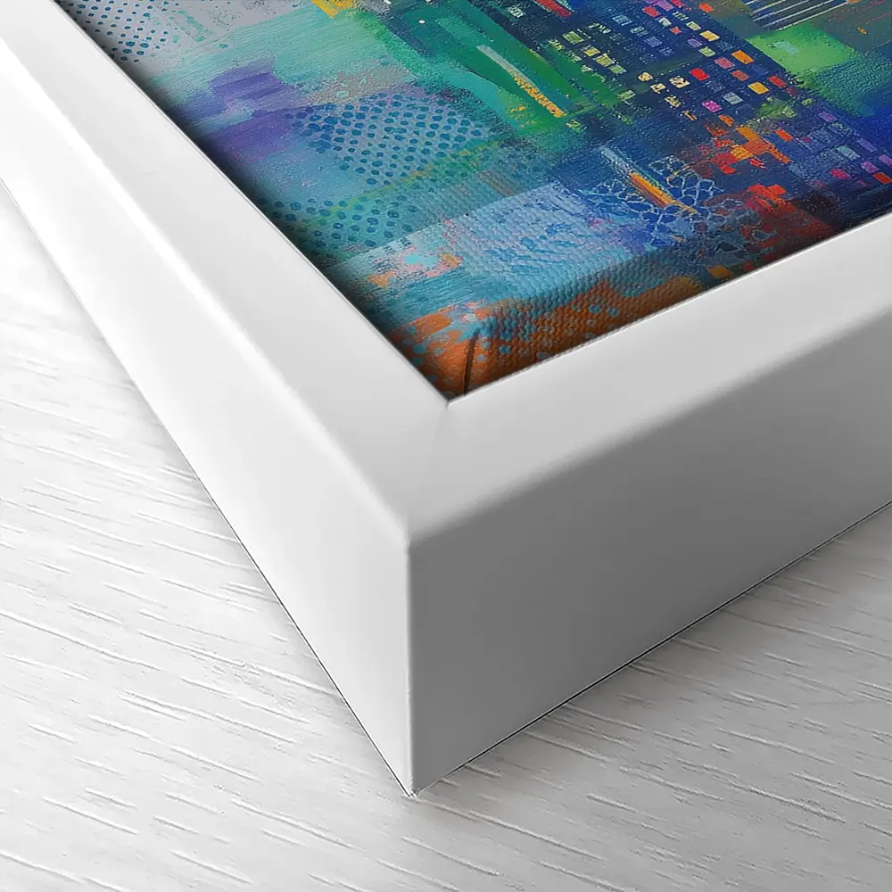London Skyline In Neon Canvas Print London Skyline In Neon Canvas Print wall art product Chromatic Storm Studio
