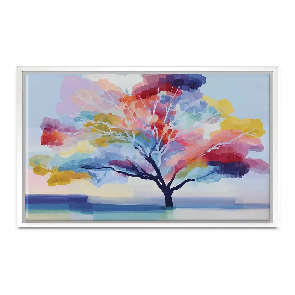 Lone Colourful Tree Canvas Print Lone Colourful Tree Canvas Print wall art product Chromatic Storm Studio