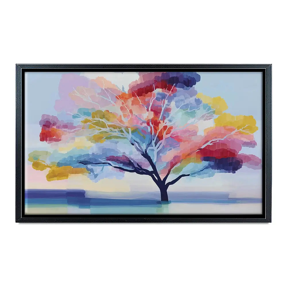 Lone Colourful Tree Canvas Print Lone Colourful Tree Canvas Print wall art product Chromatic Storm Studio