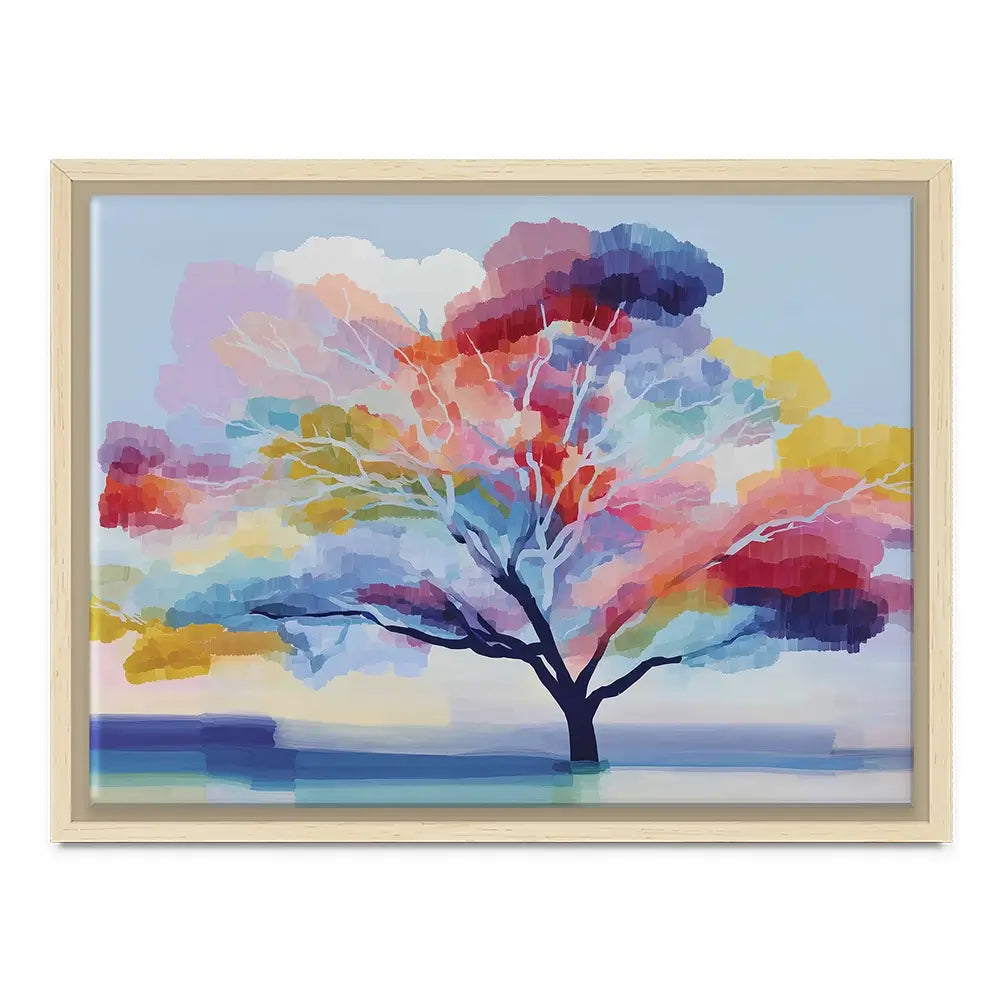 Lone Colourful Tree Canvas Print Lone Colourful Tree Canvas Print wall art product Chromatic Storm Studio