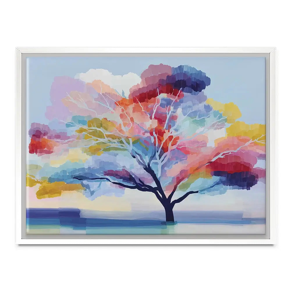 Lone Colourful Tree Canvas Print Lone Colourful Tree Canvas Print wall art product Chromatic Storm Studio