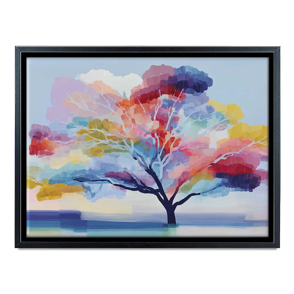 Lone Colourful Tree Canvas Print Lone Colourful Tree Canvas Print wall art product Chromatic Storm Studio