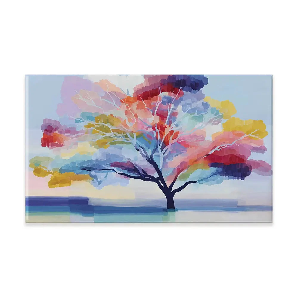 Lone Colourful Tree Canvas Print Lone Colourful Tree Canvas Print wall art product Chromatic Storm Studio