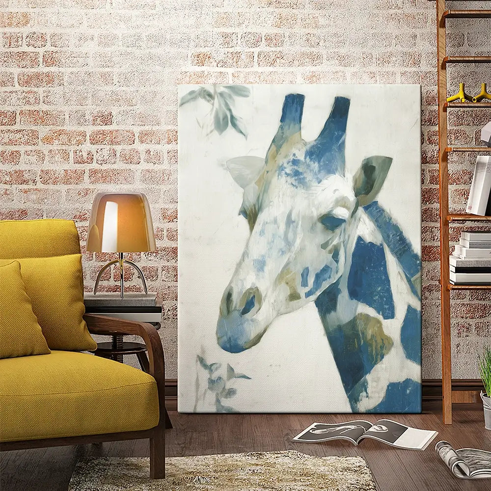 Lone Giraffe Botanical Hush Canvas Print Lone Giraffe Botanical Hush Canvas Print wall art product Chromatic Storm Studio