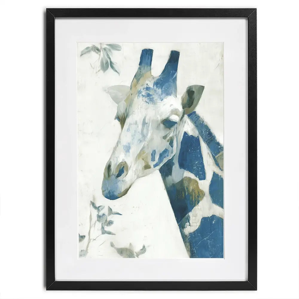 Lone Giraffe Botanical Hush Framed Art Print Lone Giraffe Botanical Hush Framed Art Print wall art product Chromatic Storm Studio