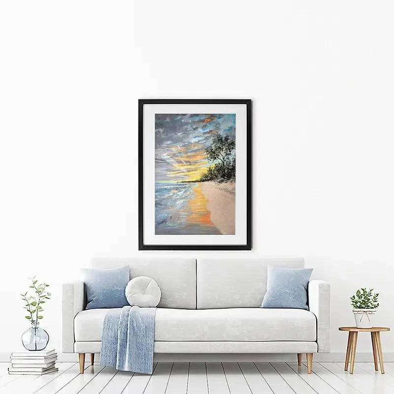 Longpoint Glow Framed Art Print Longpoint Glow Framed Art Print wall art product Nada Khatib