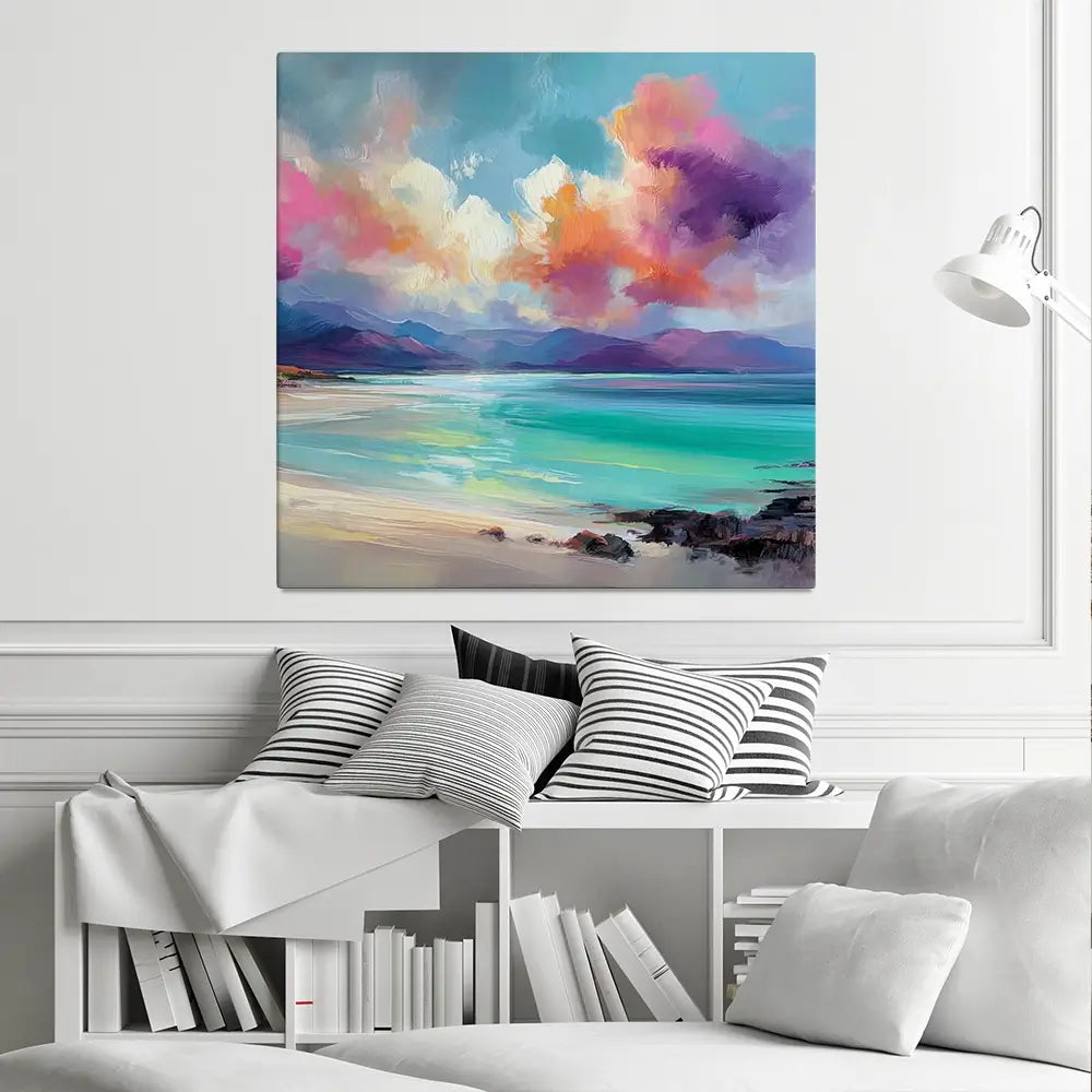 Looking To West Square Canvas Print Looking To West Square Canvas Print wall art product Art Print Shop