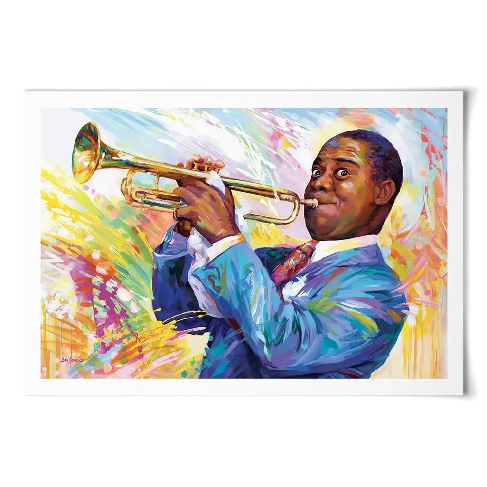 Louis Armstrong Art Print Louis Armstrong Art Print wall art product Leon Devenice