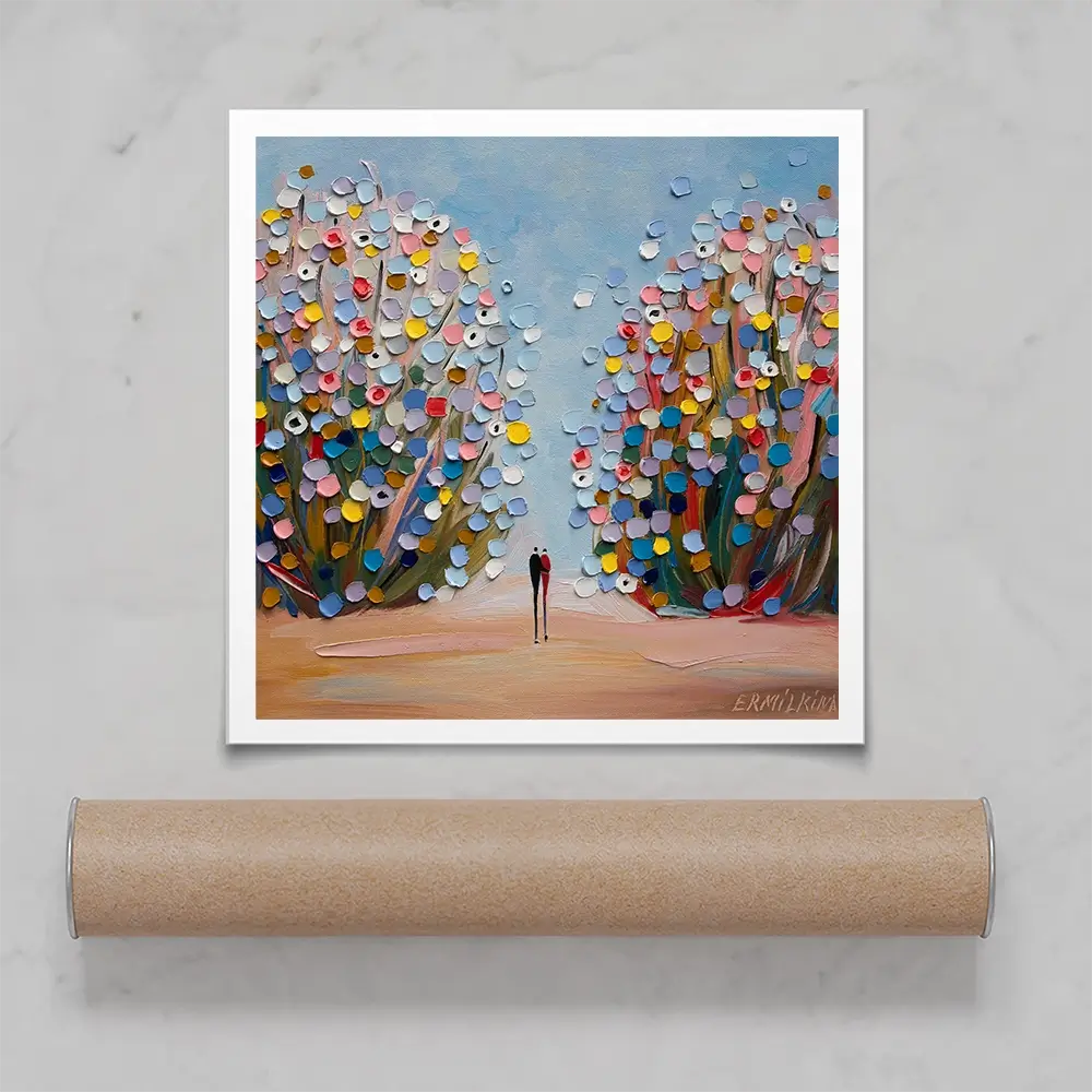 Love Garden Square Art Print Love Garden Square Art Print wall art product Ekaterina Ermilkina