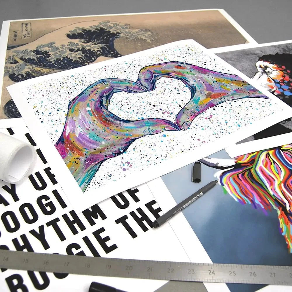 Love Heart Hands Art Print Love Heart Hands Art Print wall art product Emma LC Art