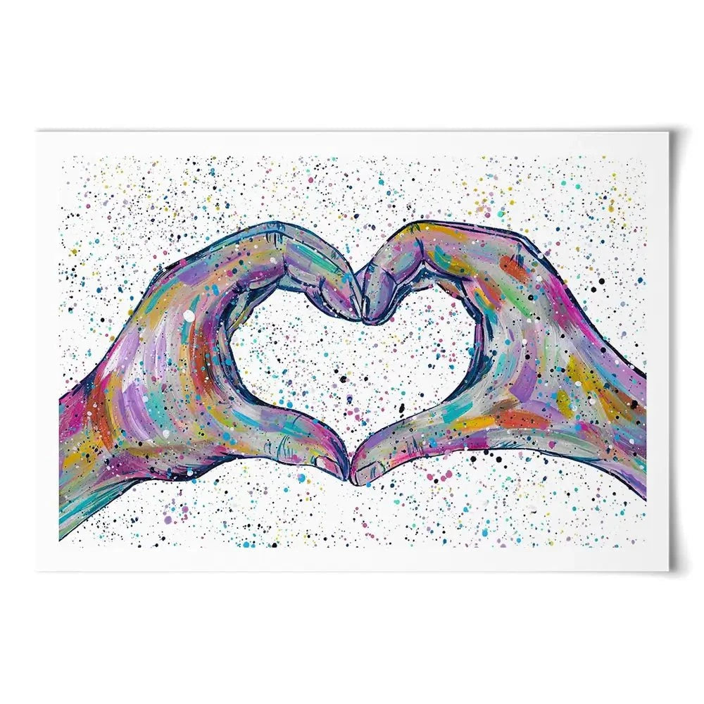 Love Heart Hands Art Print Love Heart Hands Art Print wall art product Emma LC Art
