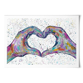 Love Heart Hands Art Print Love Heart Hands Art Print wall art product Emma LC Art
