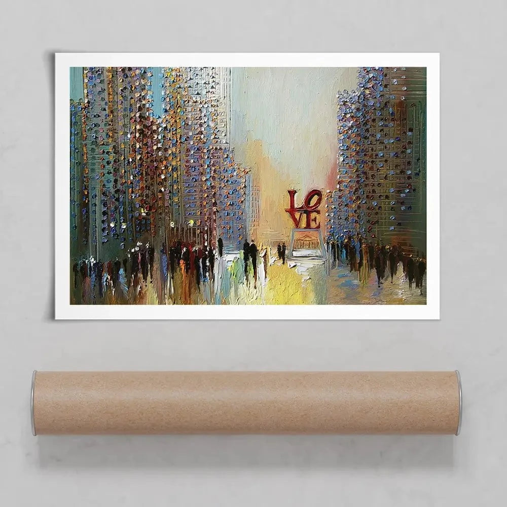 Love In The City Art Print Love In The City Art Print wall art product Ekaterina Ermilkina