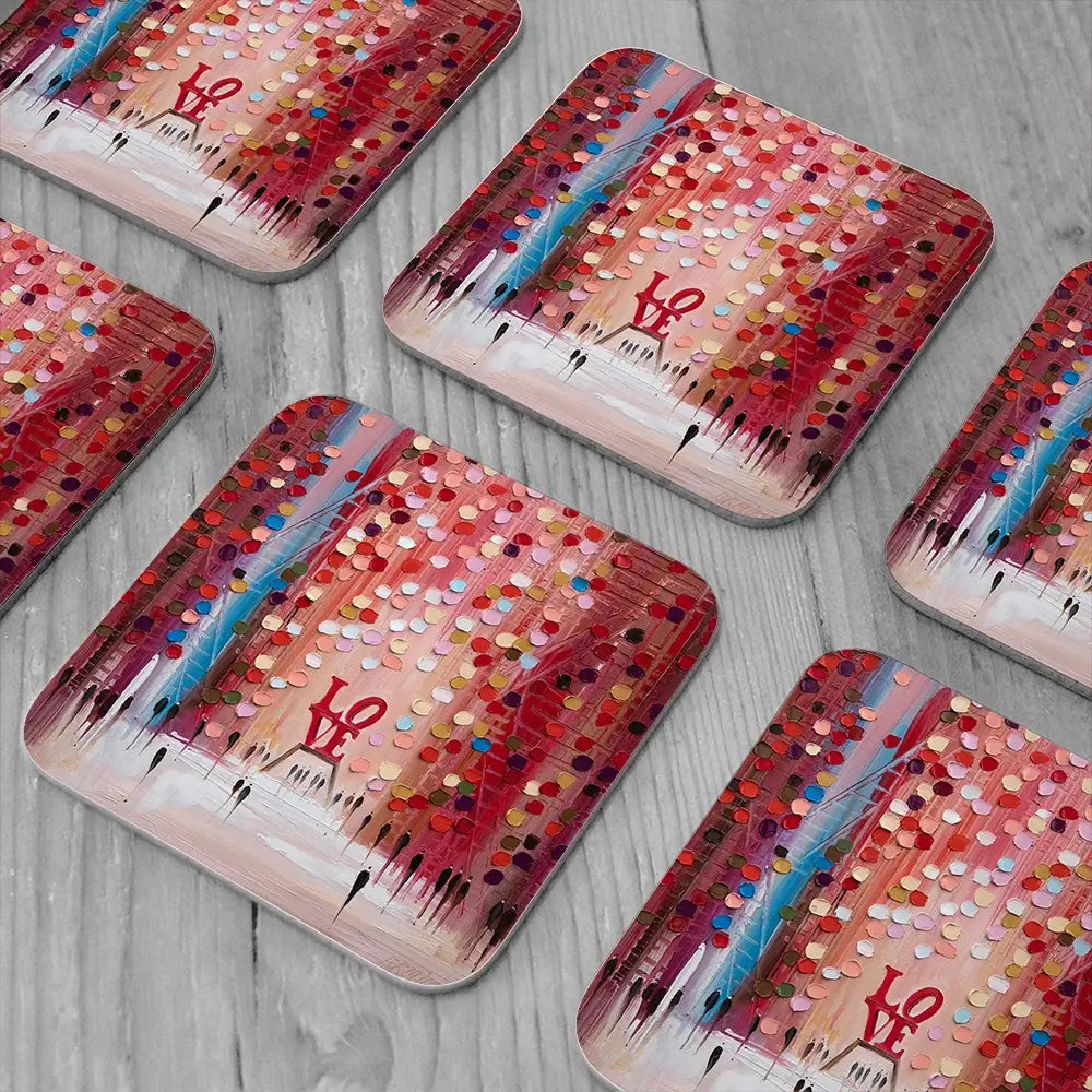 Love Is All We Need Coaster Set Love Is All We Need Coaster Set wall art product Ekaterina Ermilkina