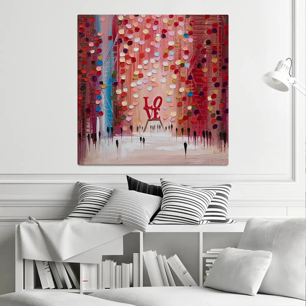 Love Is All We Need Square Canvas Print Love Is All We Need Square Canvas Print wall art product Ekaterina Ermilkina