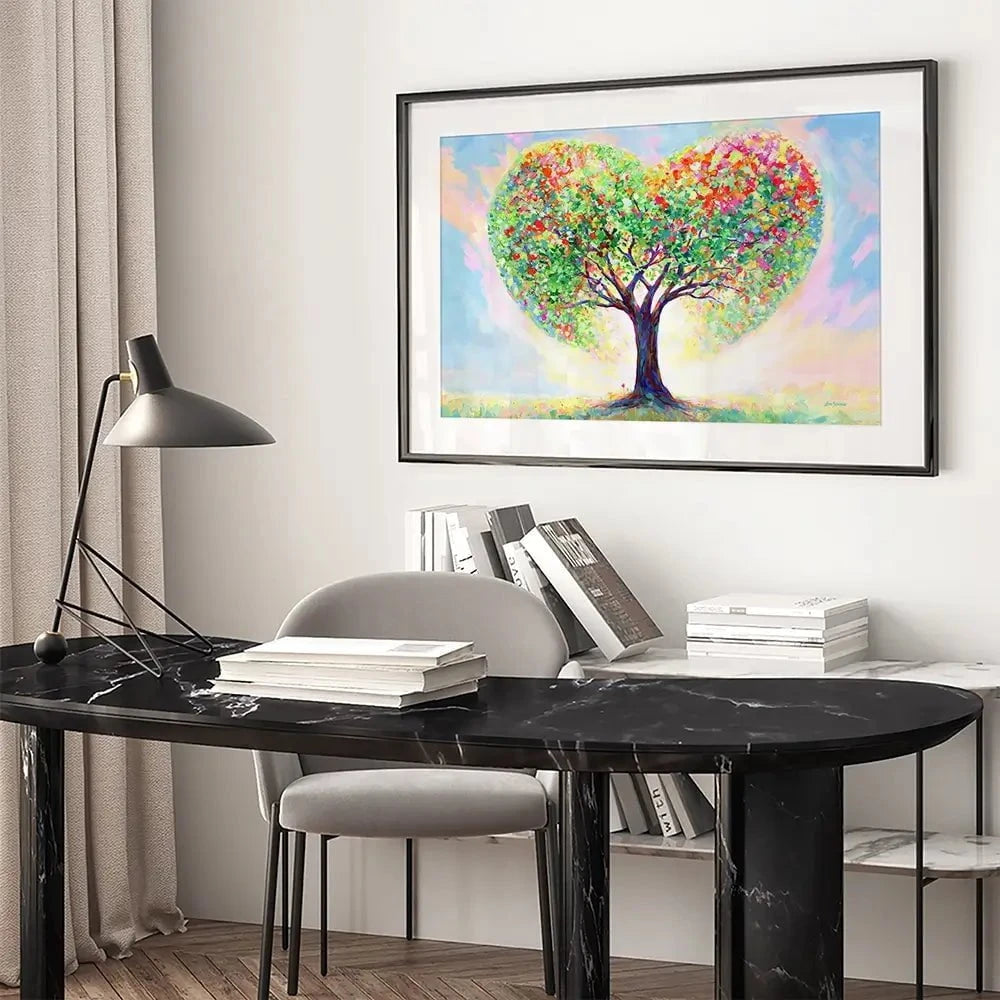Love's Blossoming Tree Framed Art Print Love's Blossoming Tree Framed Art Print wall art product Leon Devenice