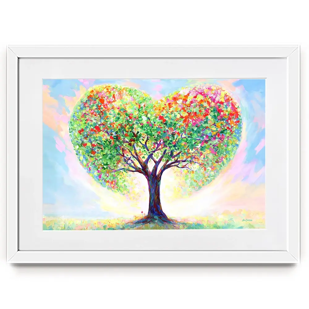 Love's Blossoming Tree Framed Art Print Love's Blossoming Tree Framed Art Print wall art product Leon Devenice