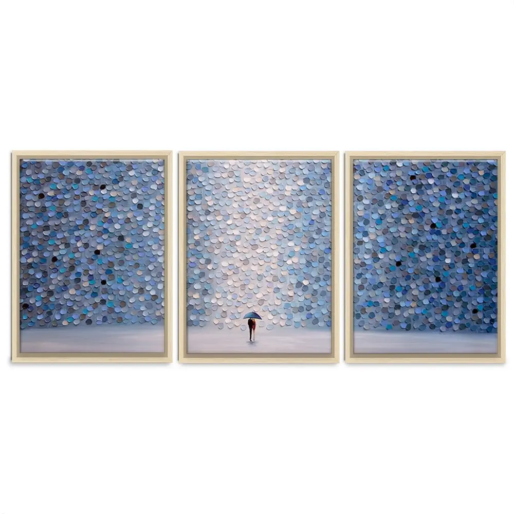 Love Under Umbrellas Trio Canvas Print Love Under Umbrellas Trio Canvas Print wall art product Ekaterina Ermilkina