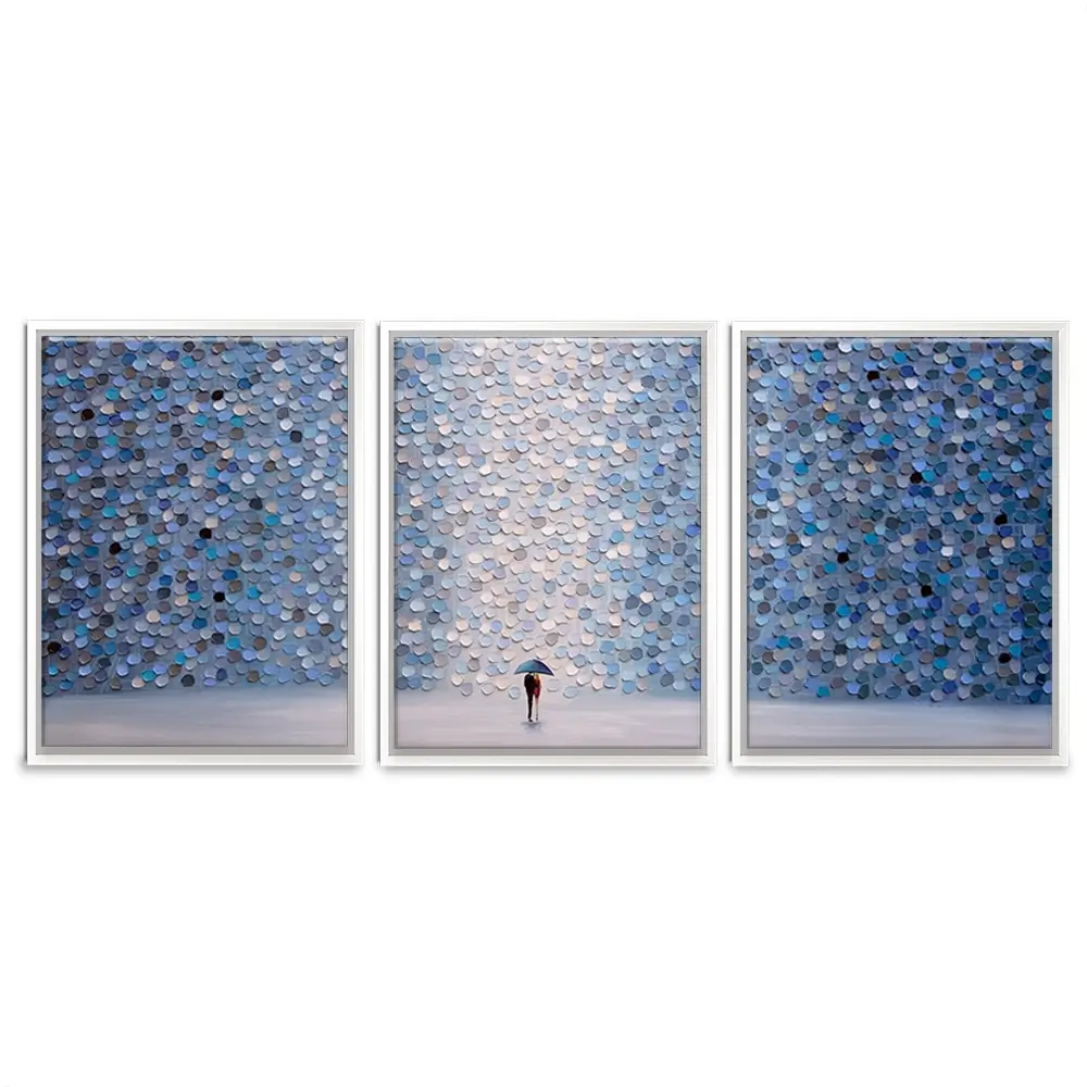 Love Under Umbrellas Trio Canvas Print Love Under Umbrellas Trio Canvas Print wall art product Ekaterina Ermilkina